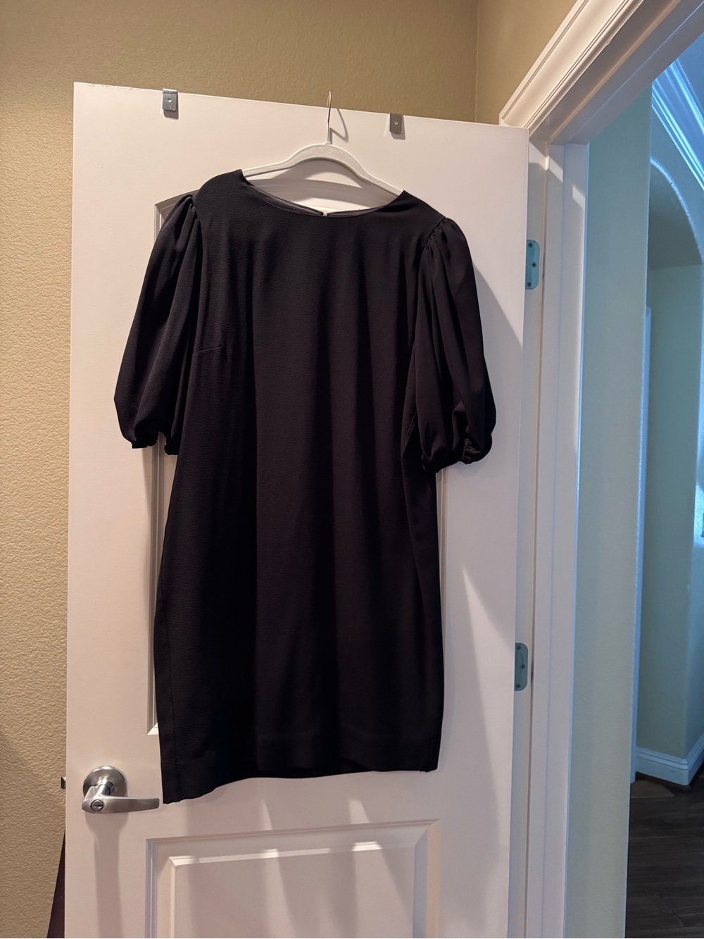 Preston & York Black Puff Sleeve Mini Dress